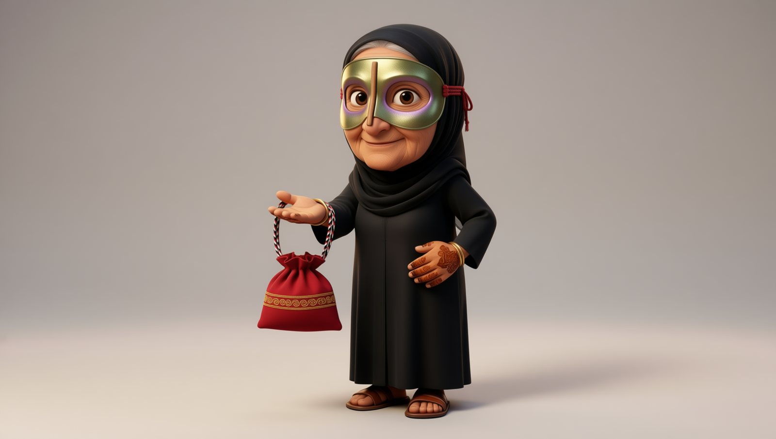 Yadda, the grandmother, pose sheet, Qwen-Image 2512 + Qwen-Image-Edit 2511, from its own turnaround, take 1